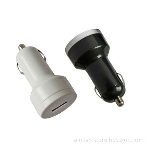 Car charger for iPhone, with 5V, 1A, white and black